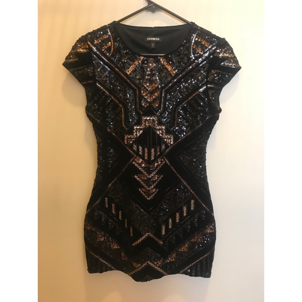 Express sequined sheath dress